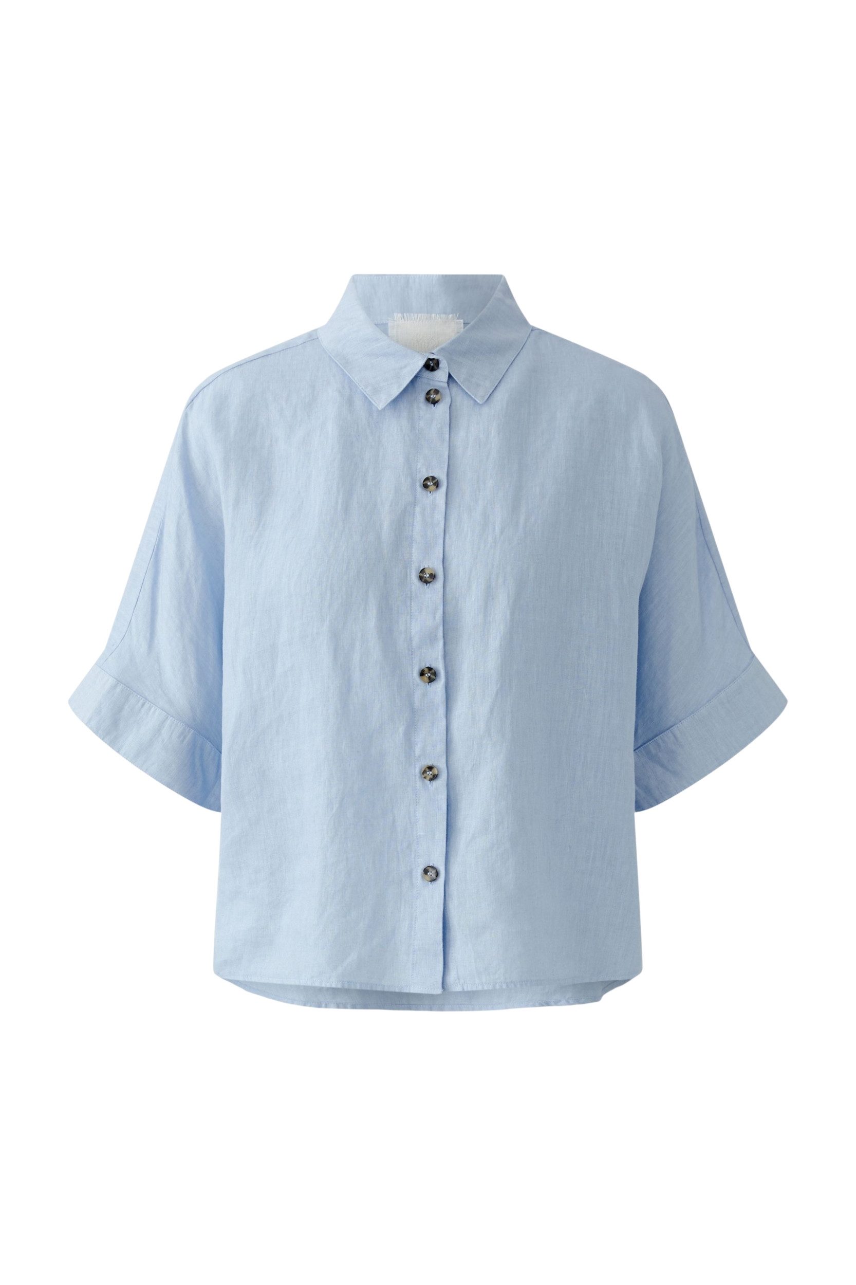 Oui Langarmbluse Bluse kentucky blue