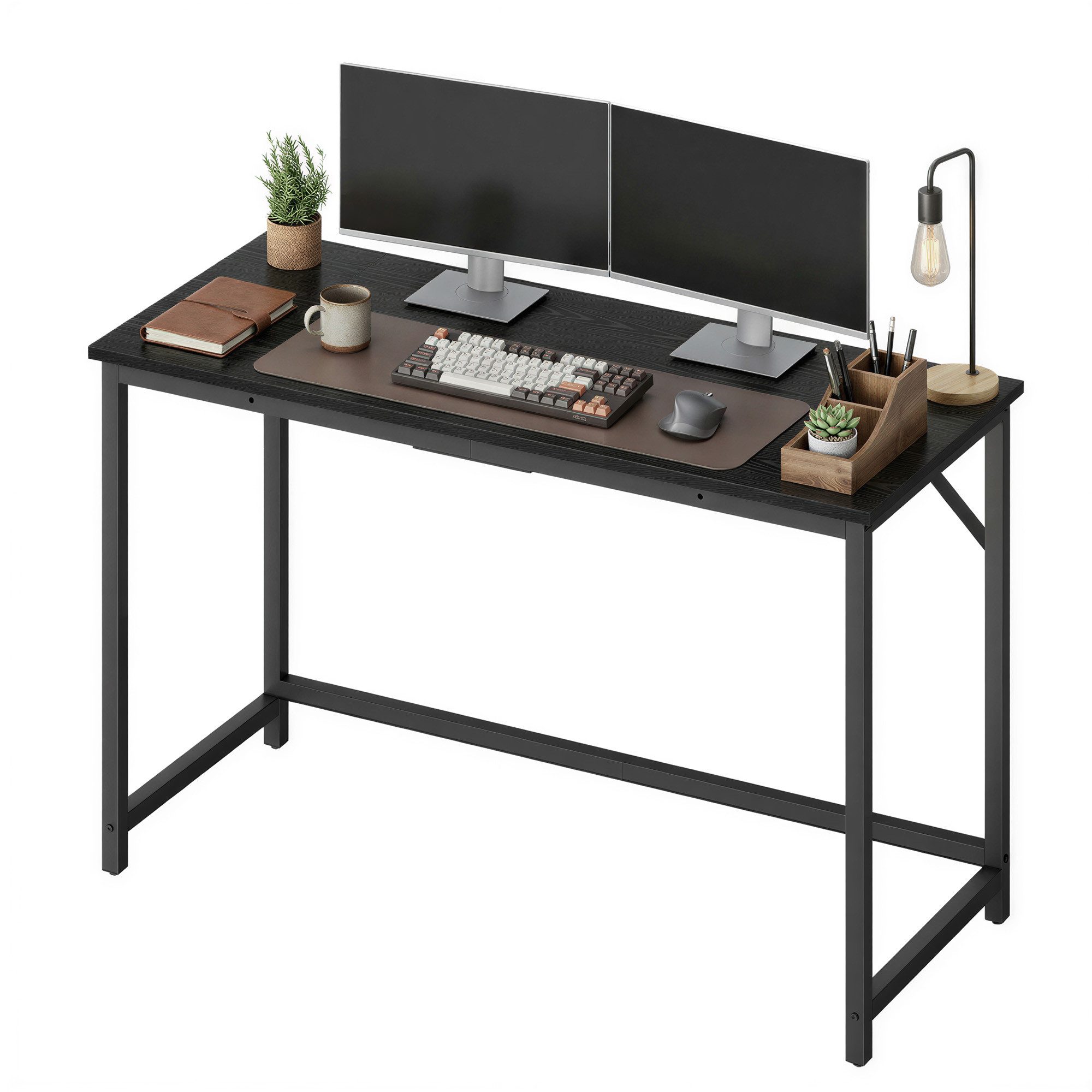 VASAGLE Schreibtisch Tisch Computertisch, Bürotisch, 80/100/120/135/160 cm, moderner Stil