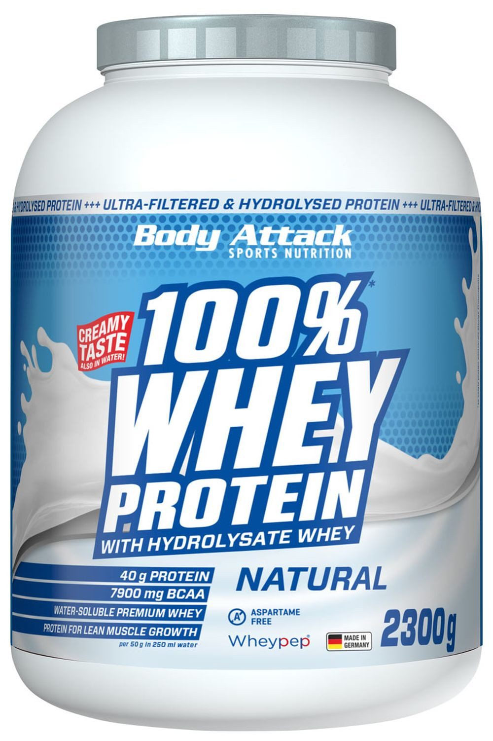 Body Attack Body Attack 100 % Whey Protein – 2,3 kg Pulver