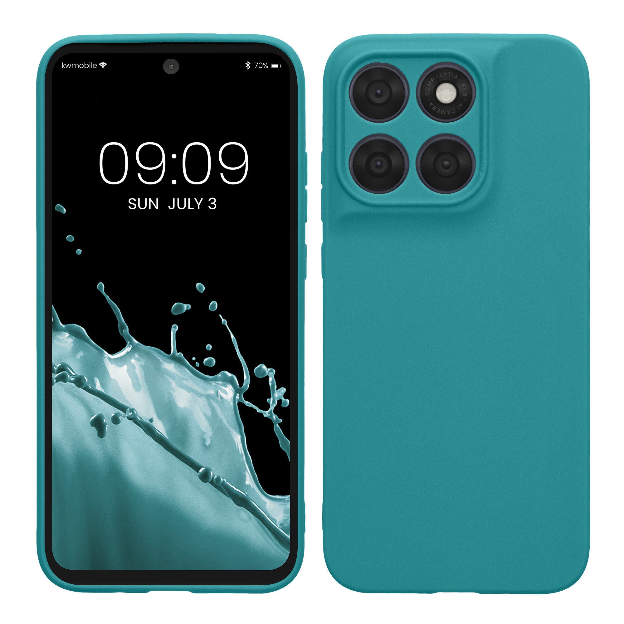 kwmobile Smartphone-Hülle Handyhülle für Motorola Moto G67 / G77 / G87 Hülle, Weiches Handy Silikon Case - Schutzhülle Cover