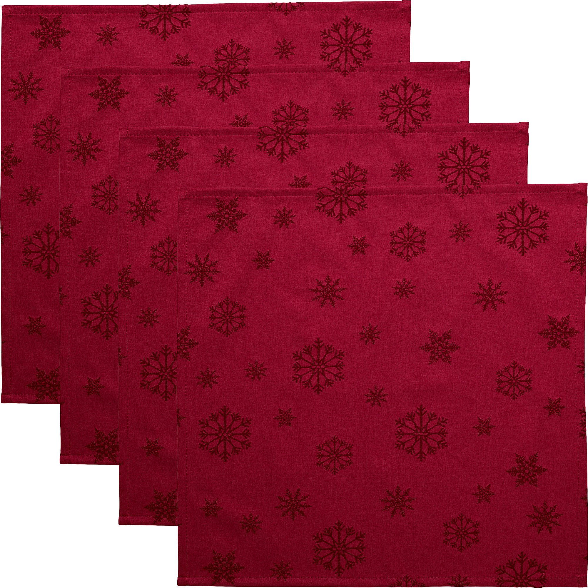 Erwin Müller Stoffserviette Serviette "Marbella" 4er-Pack, fleckabweisend Uni