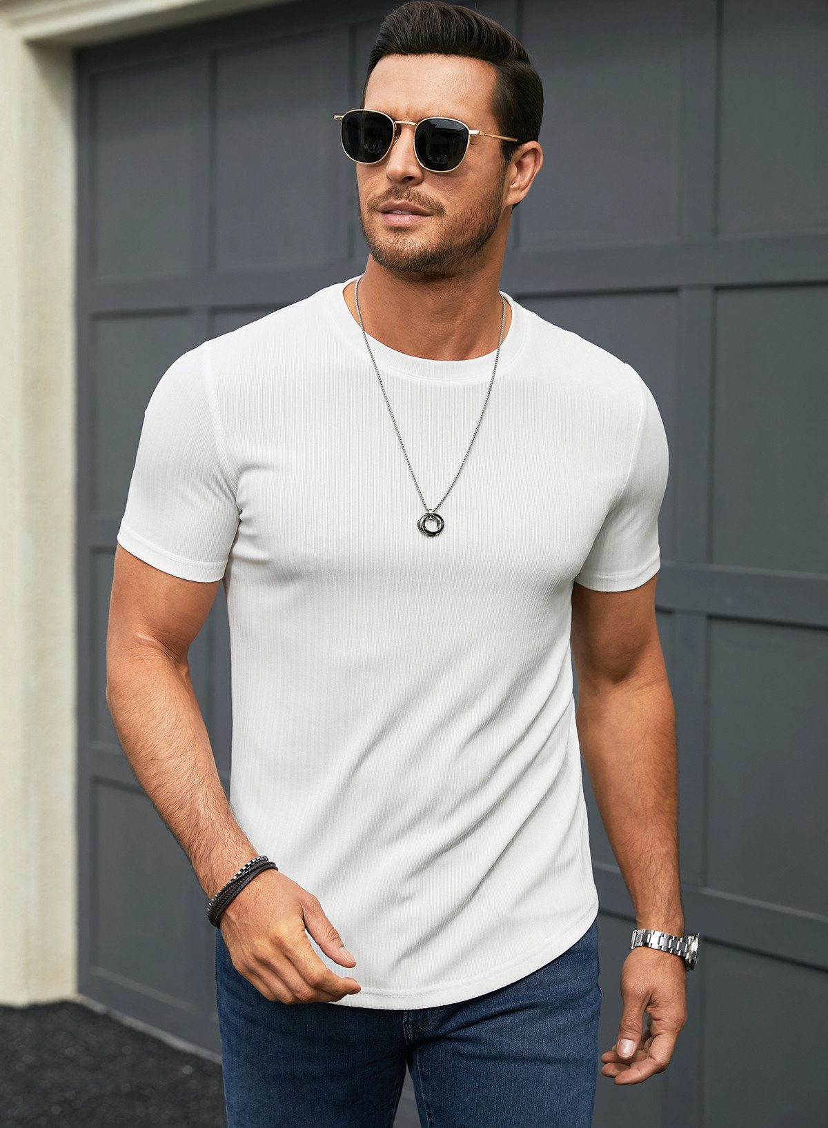JMIERR Muscleshirt T-Shirts für Herren Hemd günstig online kaufen