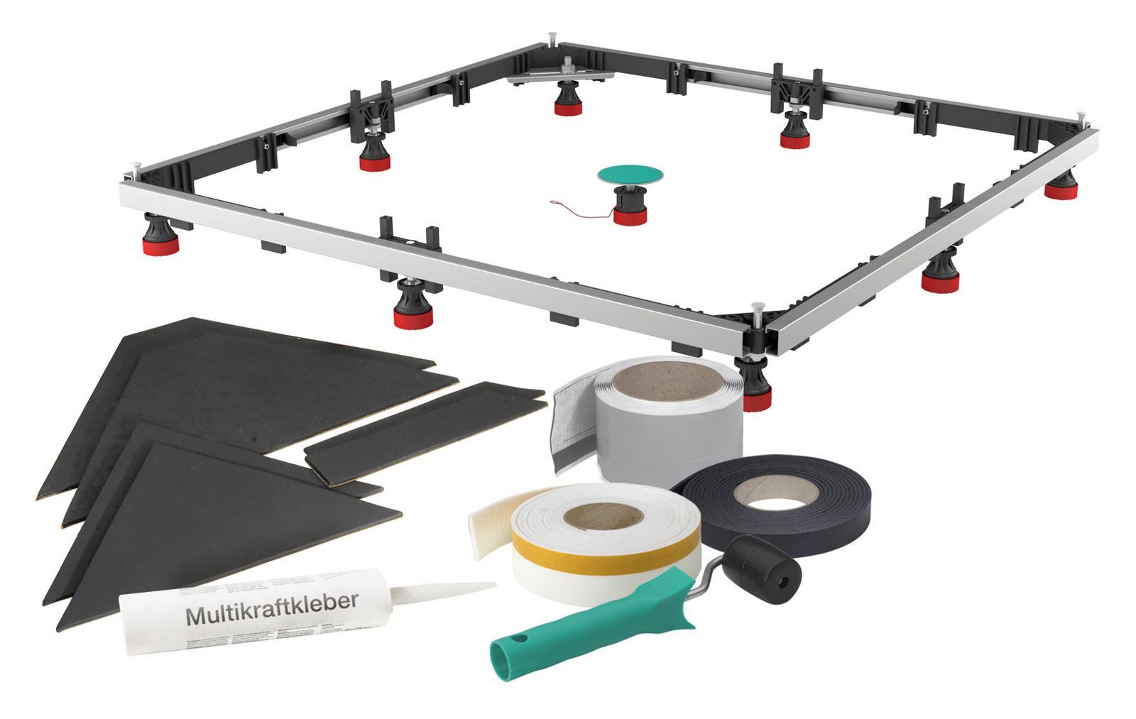 MEPA Armaturen-Befestigungselement Duschwannenset Montagerahmen SF Acryl 3S+ für extraflache