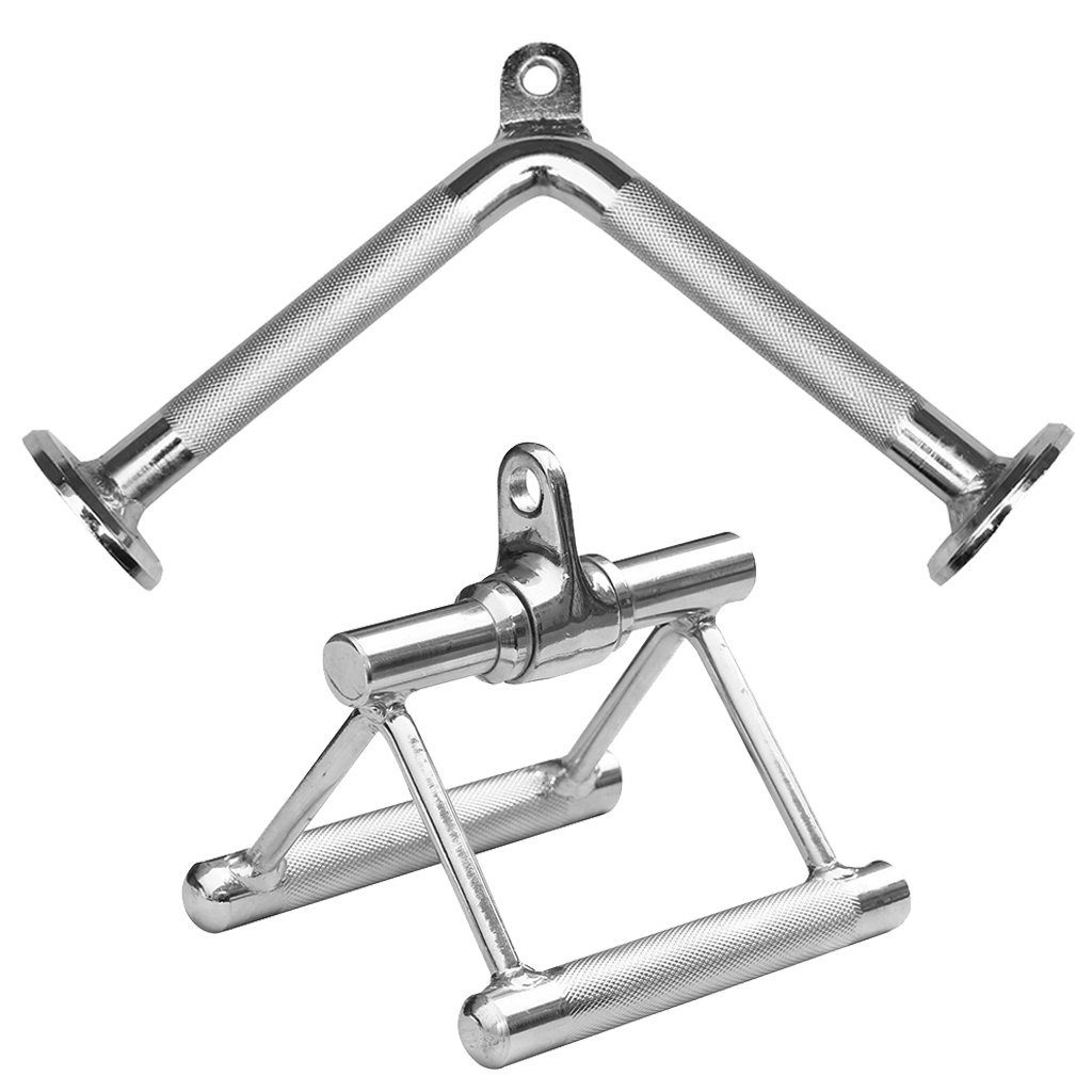 Sporttrend 24 Trainingshilfe Seilzug Set - Parallelgriff mit Gelenk + V Griff