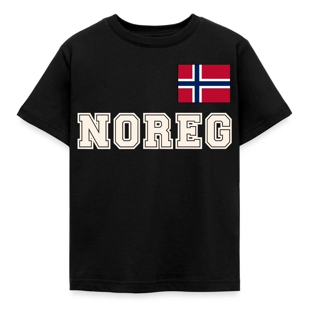 Spreadshirt T-Shirt Norwegen Trikot, Norwegen Fußball Flagge Kinder T-Shirt (1-tlg)