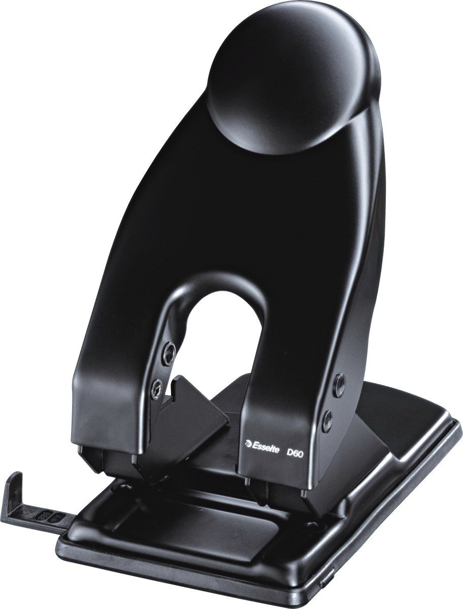 ESSELTE Locher Locher D60 60 Blatt mit Anschlagschiene schwarz