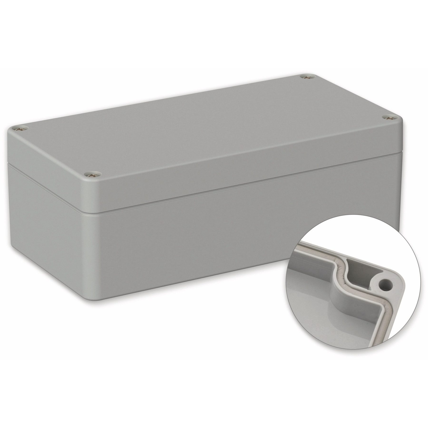 Pollin Verteilerbox POLLIN, Polycarbonat Gehäuse, 160 x 80 x 55 mm, IP66, Lichtgrau