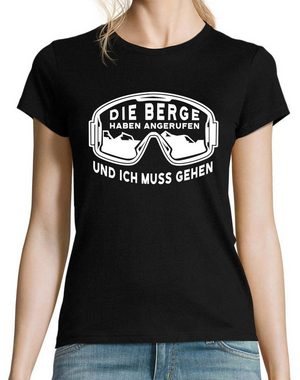 Youth Designz T-Shirt Ich Muss Zu Den Bergen Damen Shirt mit trendigem Frontprint
