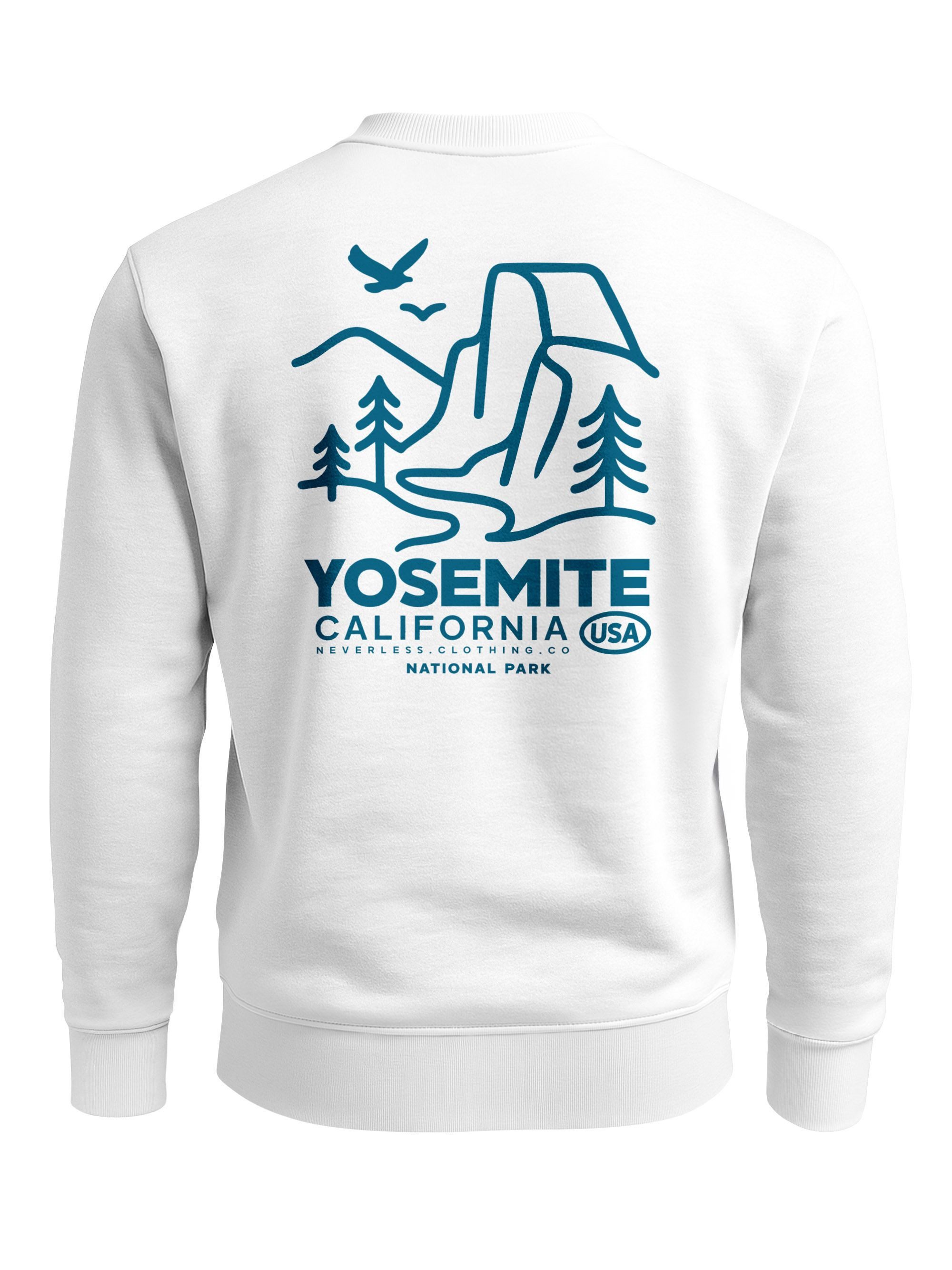 Sweatshirt Sweatshirt Herren Pullover mit Backprint Yosemite California