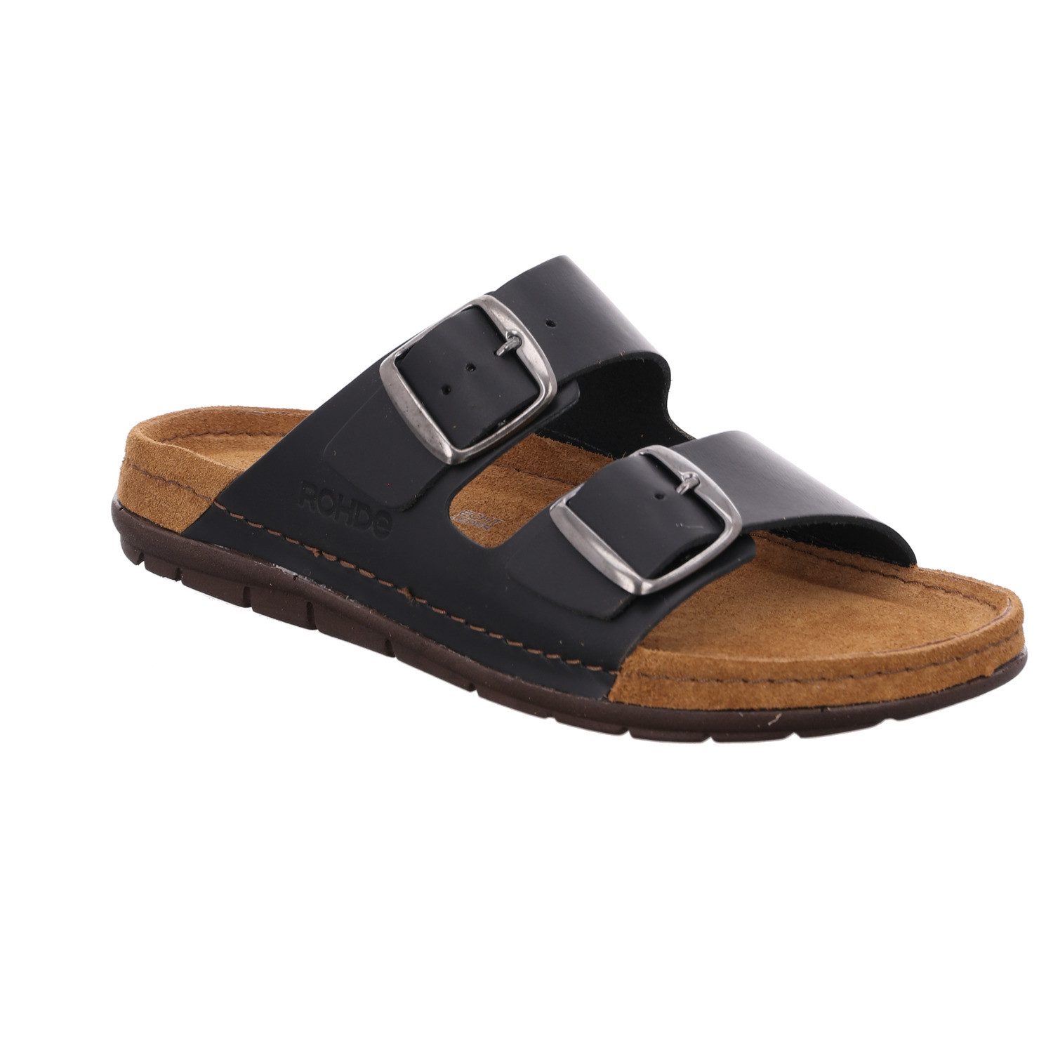 Rohde Rodigo-D Pantolette Sommerschuh, Schlappen, Hausschuh mit Schnallenverschlüsse