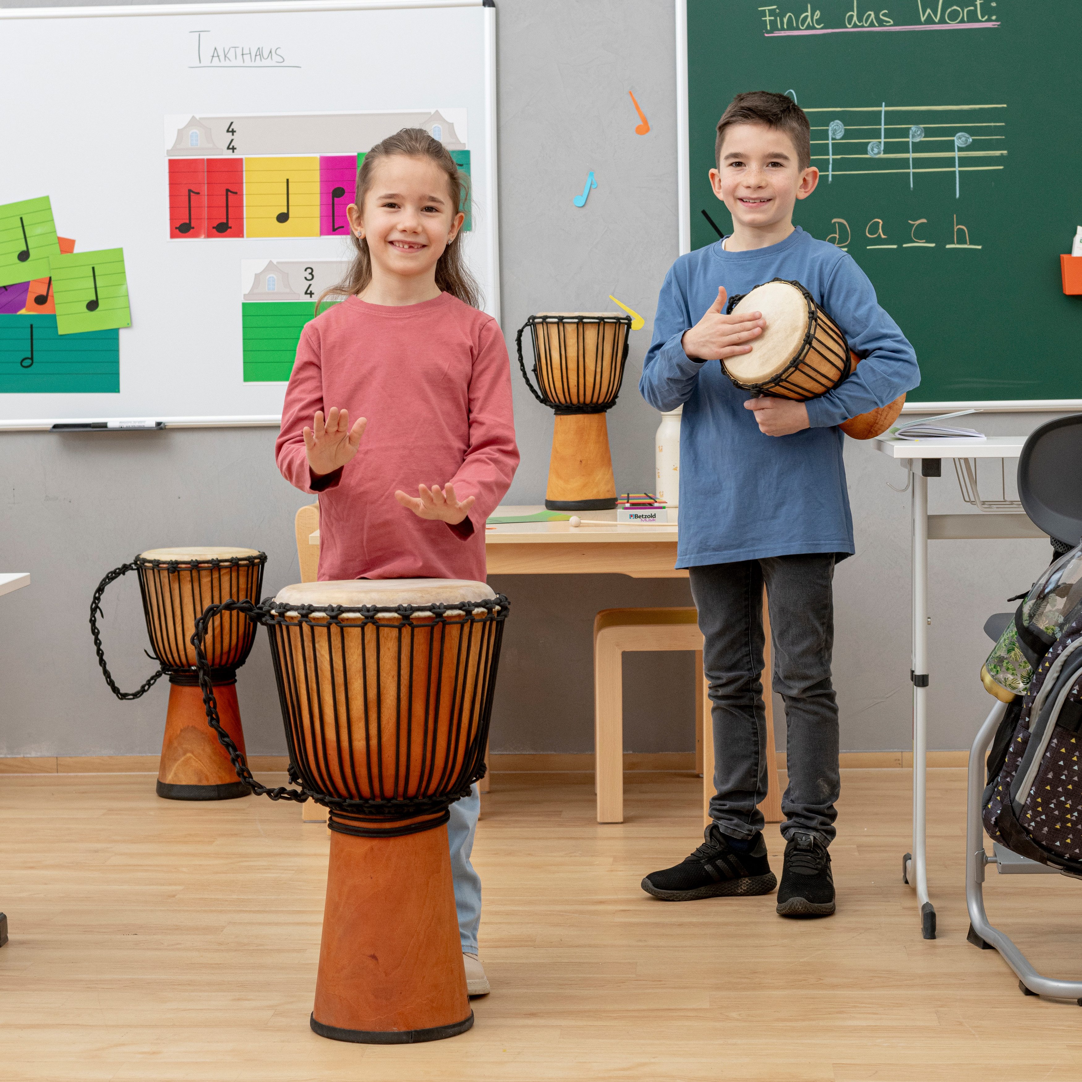 Terré Djemben Djemben aus Hartholz – Musik-Instrument afrikanische Hand-Trommel
