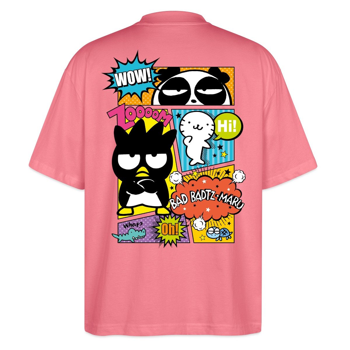 T-Shirt Bad Badtz-Maru Mit Freunden Im Comic Stil Oversize Unisex T-Shirt