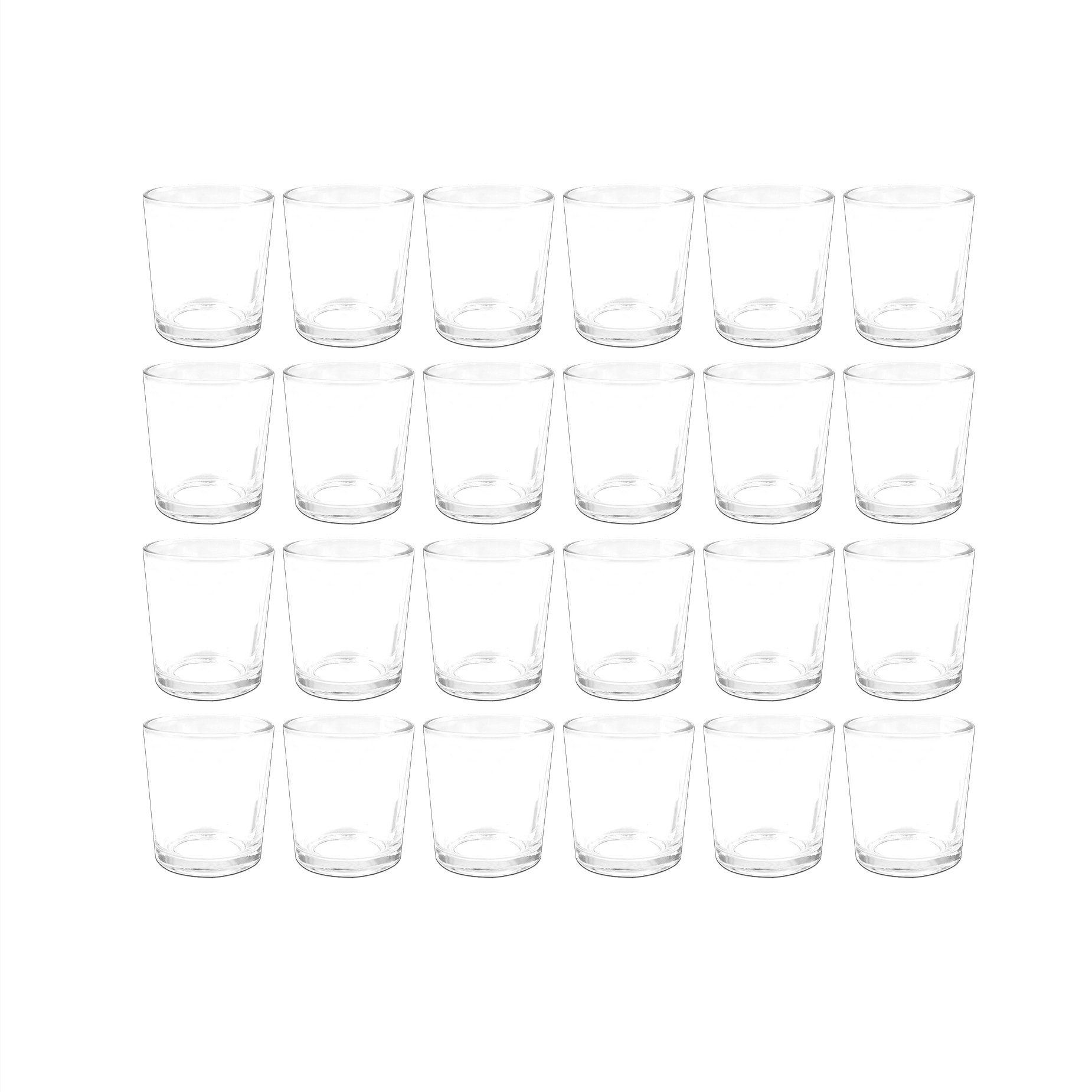 BigDean Teelichthalter Gläser für Teelichter durchsichtige Teelichthalter (24 St)