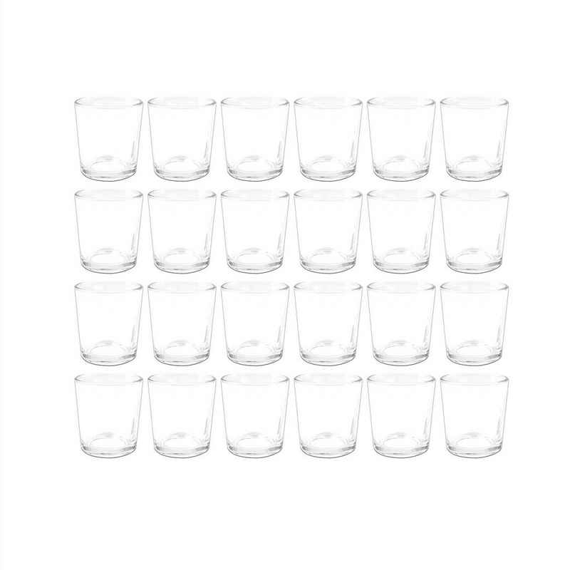 BigDean Teelichthalter Gläser für Teelichter durchsichtige Teelichthalter (24 St)