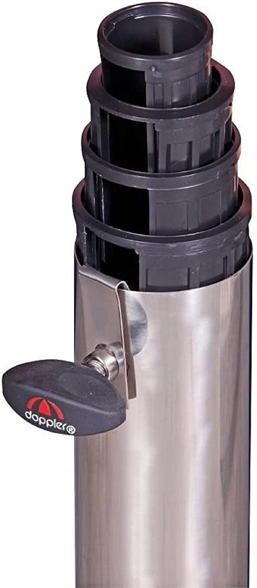 doppler® Rohr-Reduziereinsatz XXL Reduzierringe für Sonnenschirm Ständer Schirmständer, 15 cm lang