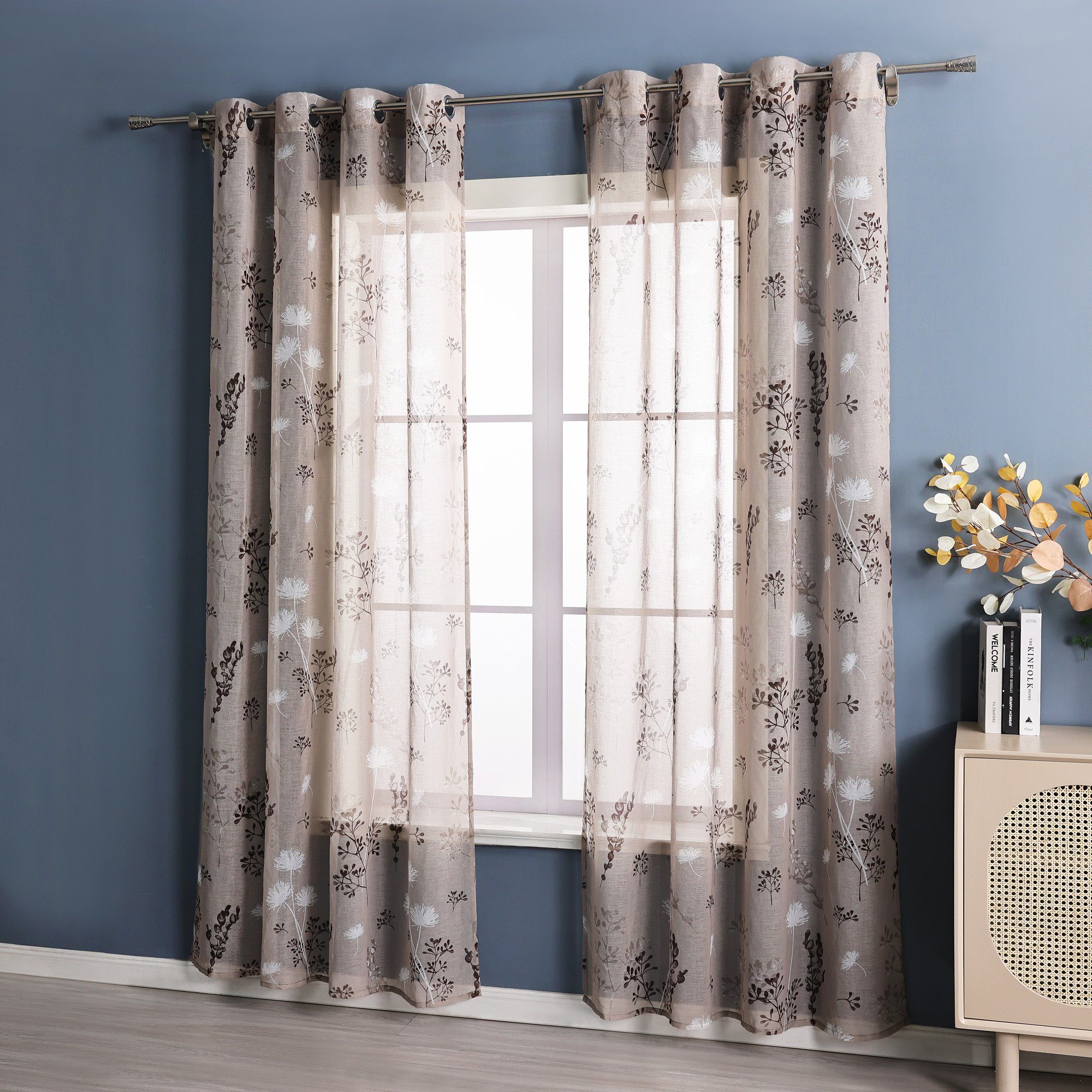 Joyswahl Gardine (1 St), Ösen, halbtransparent, Mikrofaserqualität, Mit Alb günstig online kaufen