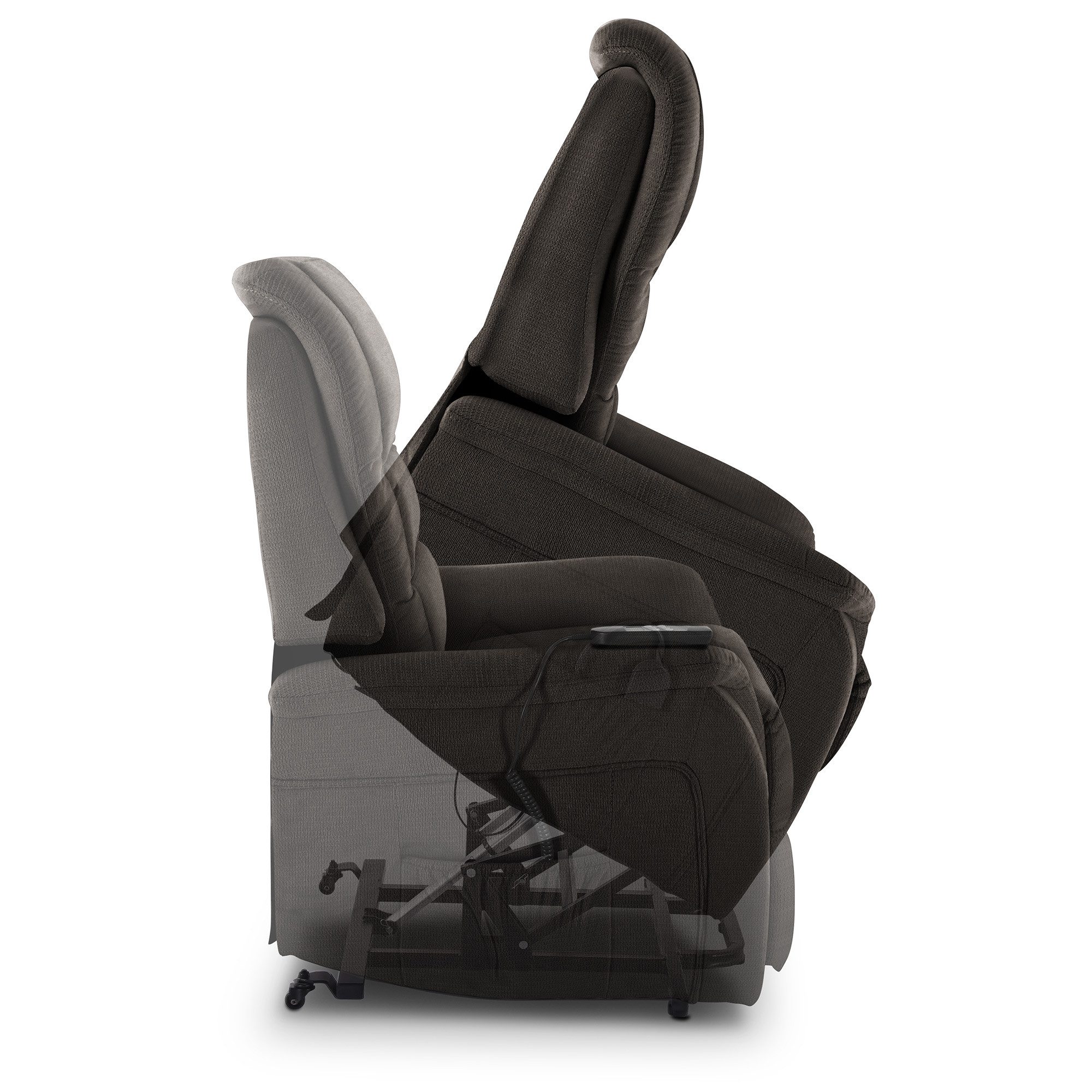 Raburg TV-Sessel Fernsehsessel mit Aufstehhilfe, 120 kg, Relax- & Liegefunktion, Jan, Relaxsessel, elektrisch mit Fernbedienung, 2× Motoren