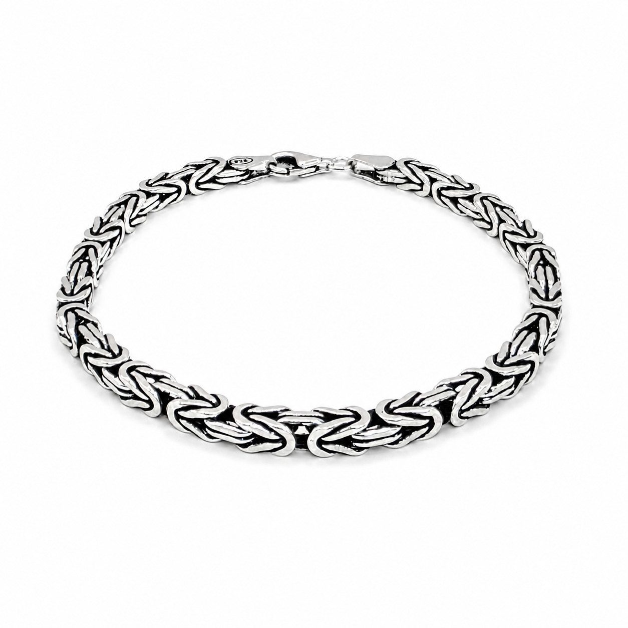 M-Punkt24 Königsarmband Königskette Silber 925 (Königskette Länge 21 cm Durchmesser 58 mm 18,5 Gramm, Königsarmband, Damen, Partner-Armband, Herren, Unisex), Silberschmuck aus 925 Echt Silber