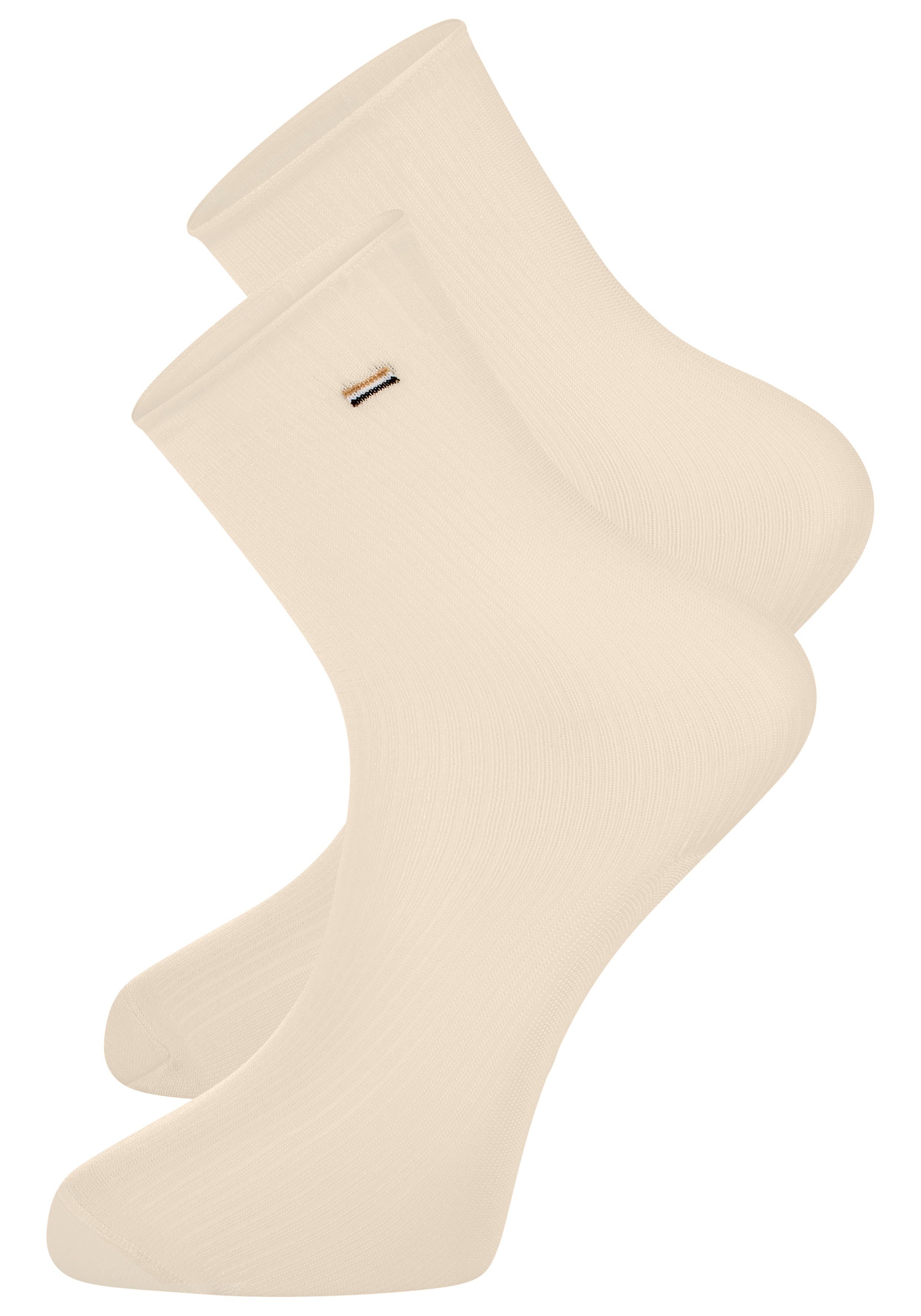 BOSS Feinsocken (Packung, 2-Paar) fein gerippt, verstärkte Fersen- und Zehenpartie