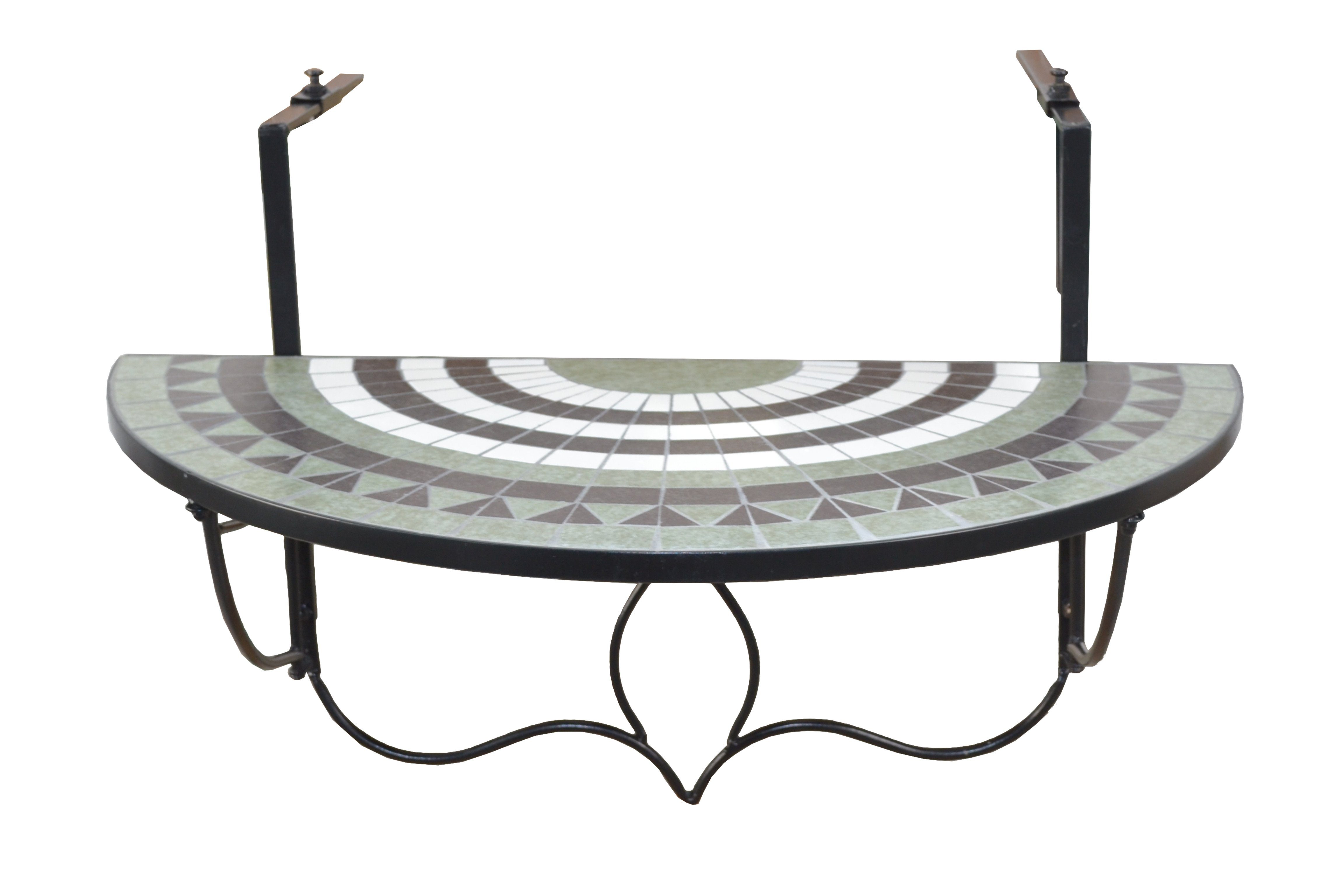 moebel-direkt-online Balkonhängetisch Bodo (1-St., 1 Tisch), Tischplatte aus Mosaikstücken in grün