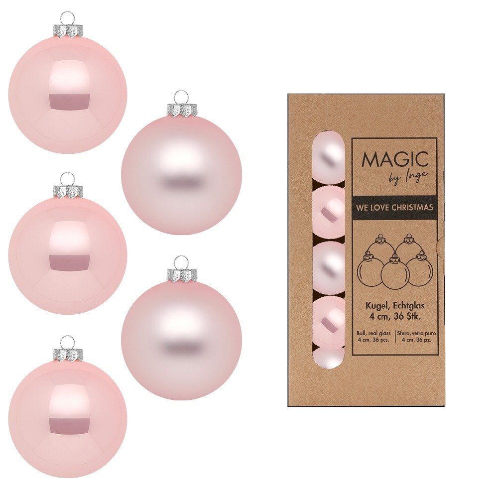 MAGIC by Inge Weihnachtsbaumkugel, Weihnachtskugeln Glas 4cm 36 Stück - Lovely Magnolia