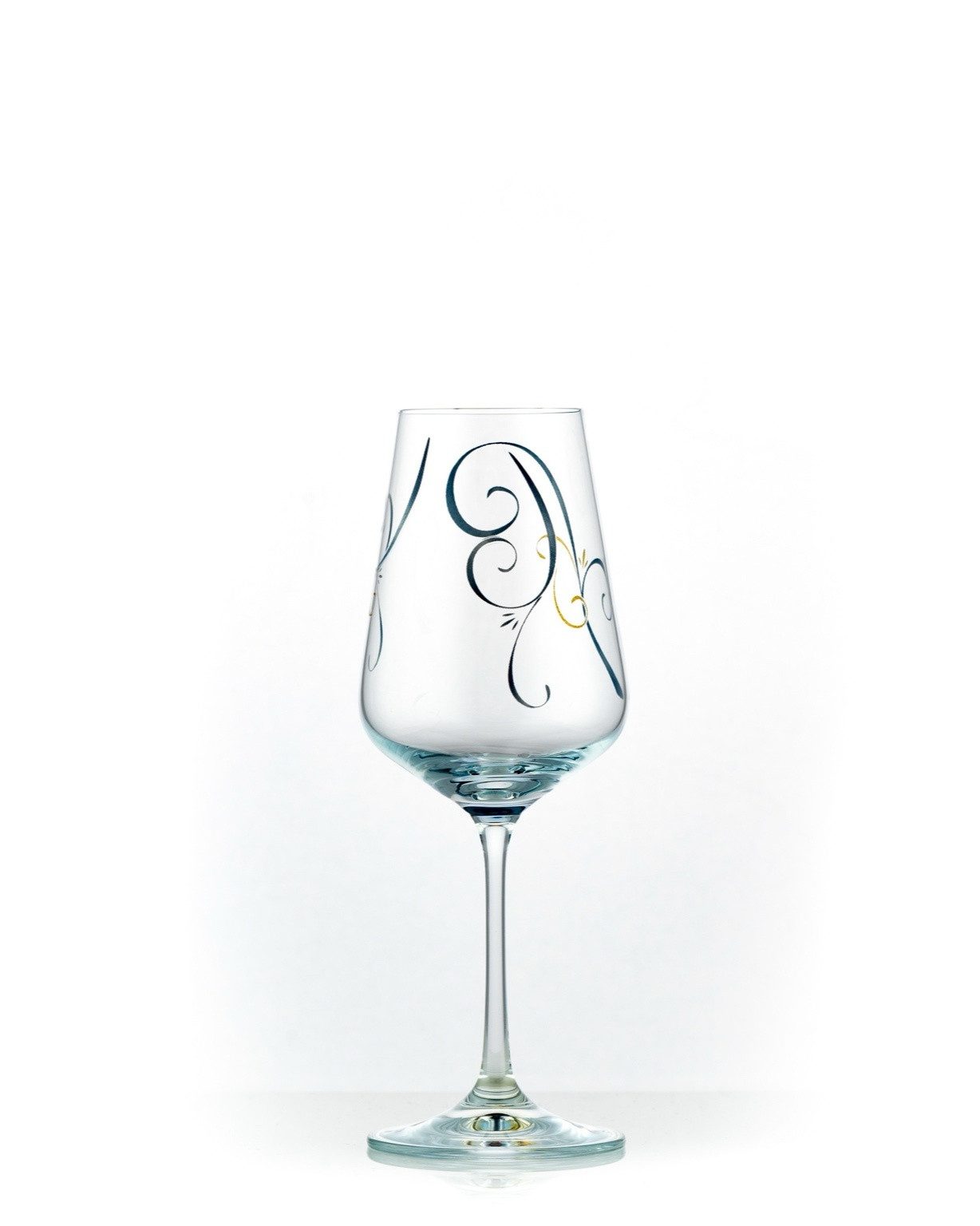 Crystalex Rotweinglas Sandra Schweden 350 ml Rotweinglas 6er Set, Kristallglas, Kristallglas, Aufdruck