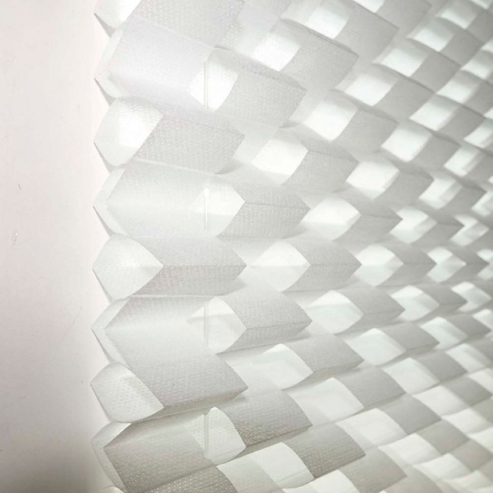 K-HOME Plissee Diamantplissee von K-home, 3D-Effekt, patentiertes Design, Lichtschutz, ohne Bohren, verspannt, Klemmfix