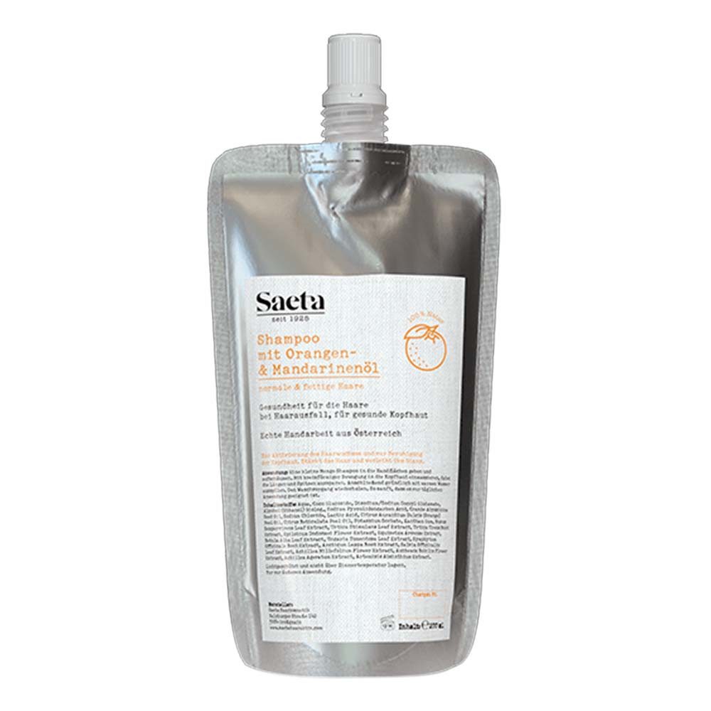Saeta Haarkosmetik Haarshampoo Shampoo - Orange-Mandarine Nachfüllbeutel 200ml