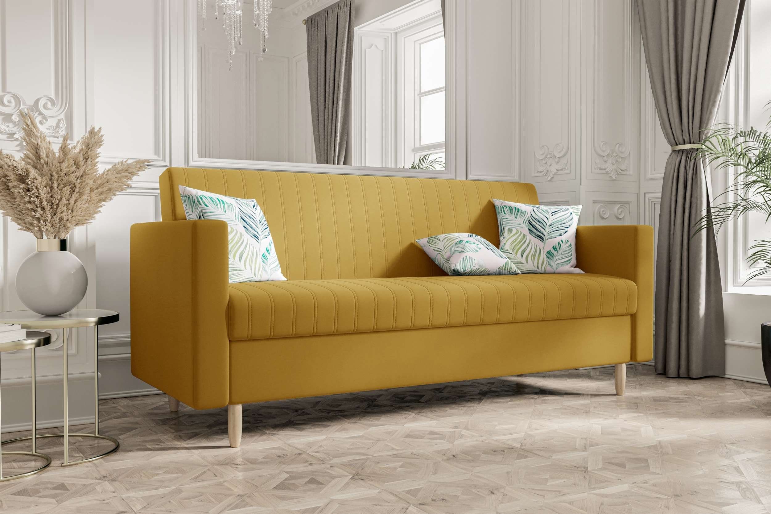 Stylefy 3-Sitzer Melisa, Sofa, Schlafsofa, Sitzkomfort, mit Bettfunktion, mit Bettkasten, Modern Design