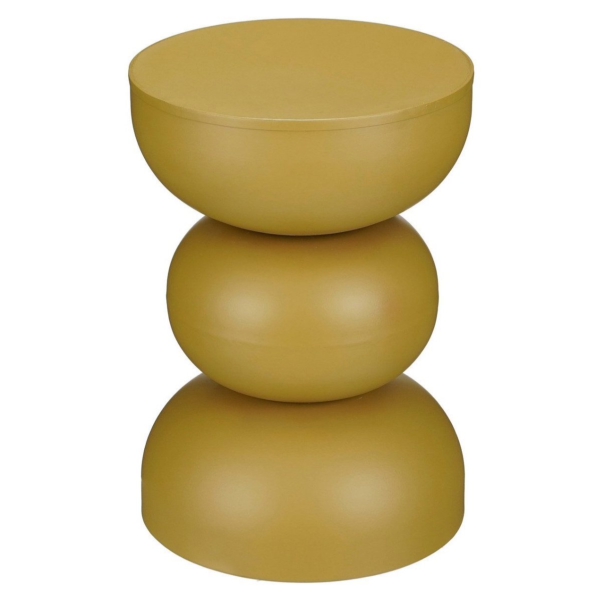 Mica Decorations Beistelltisch Runder Metall Beistelltisch skulpturales Design 32x32x46 cm (1-St., 1 Tisch), Breite 32 cm, auffällige Form aus Metall