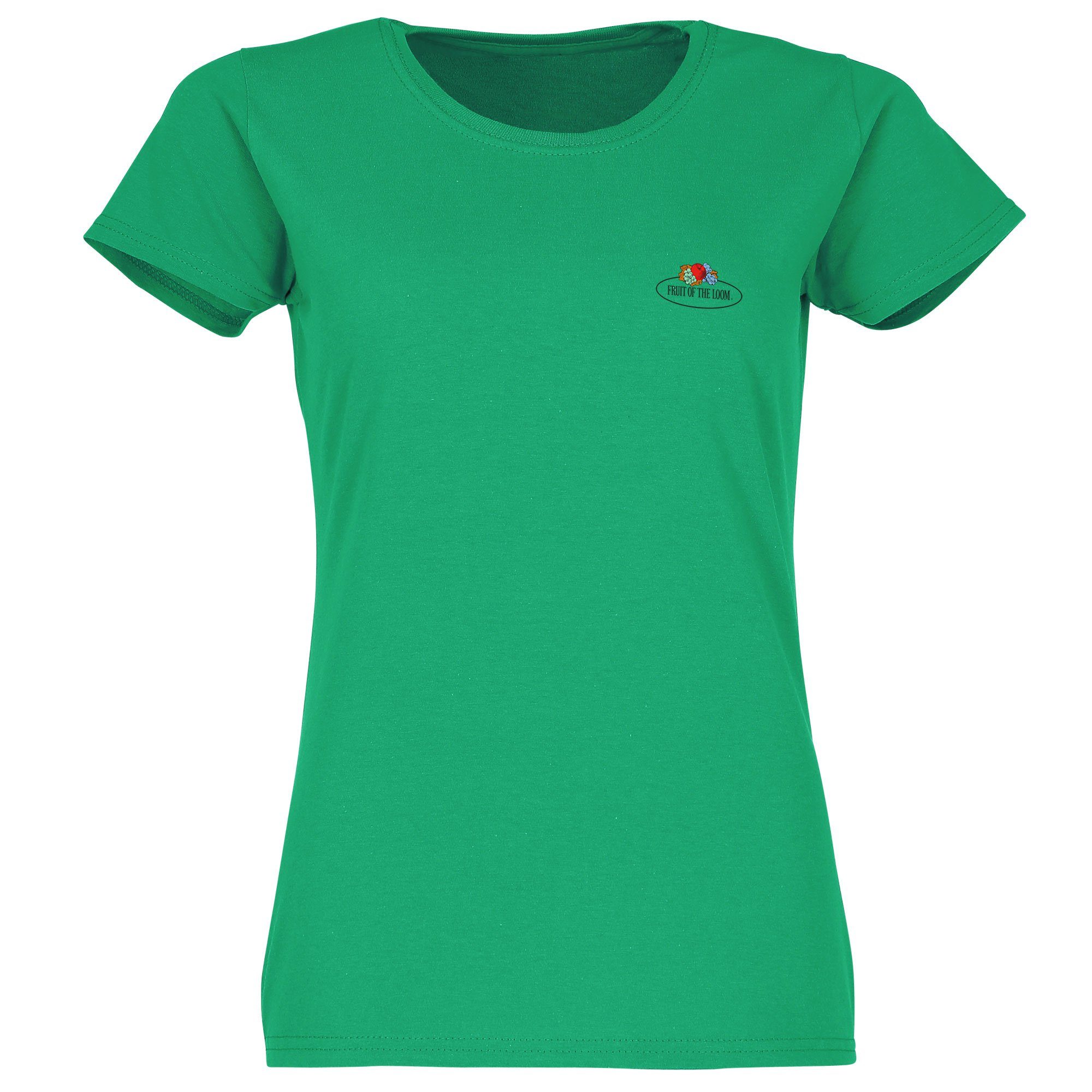 mit the maigrün Fruit Loom T-Shirt of Rundhalsshirt Vintage-Logo Damen