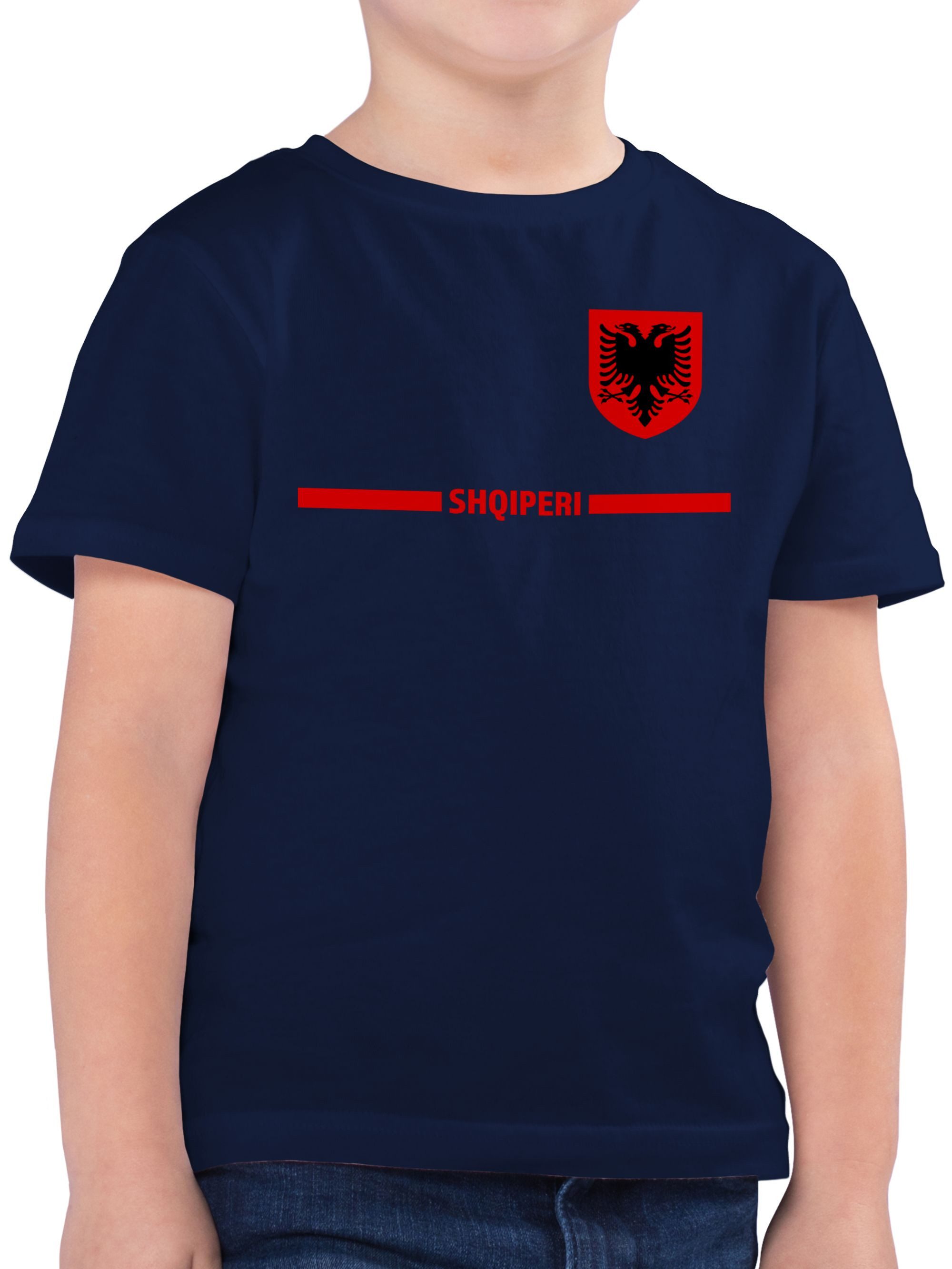 T-Shirt Albanien Trikot Wappen, Shqipëri mit Stolz, Albanisches Fan-Motiv