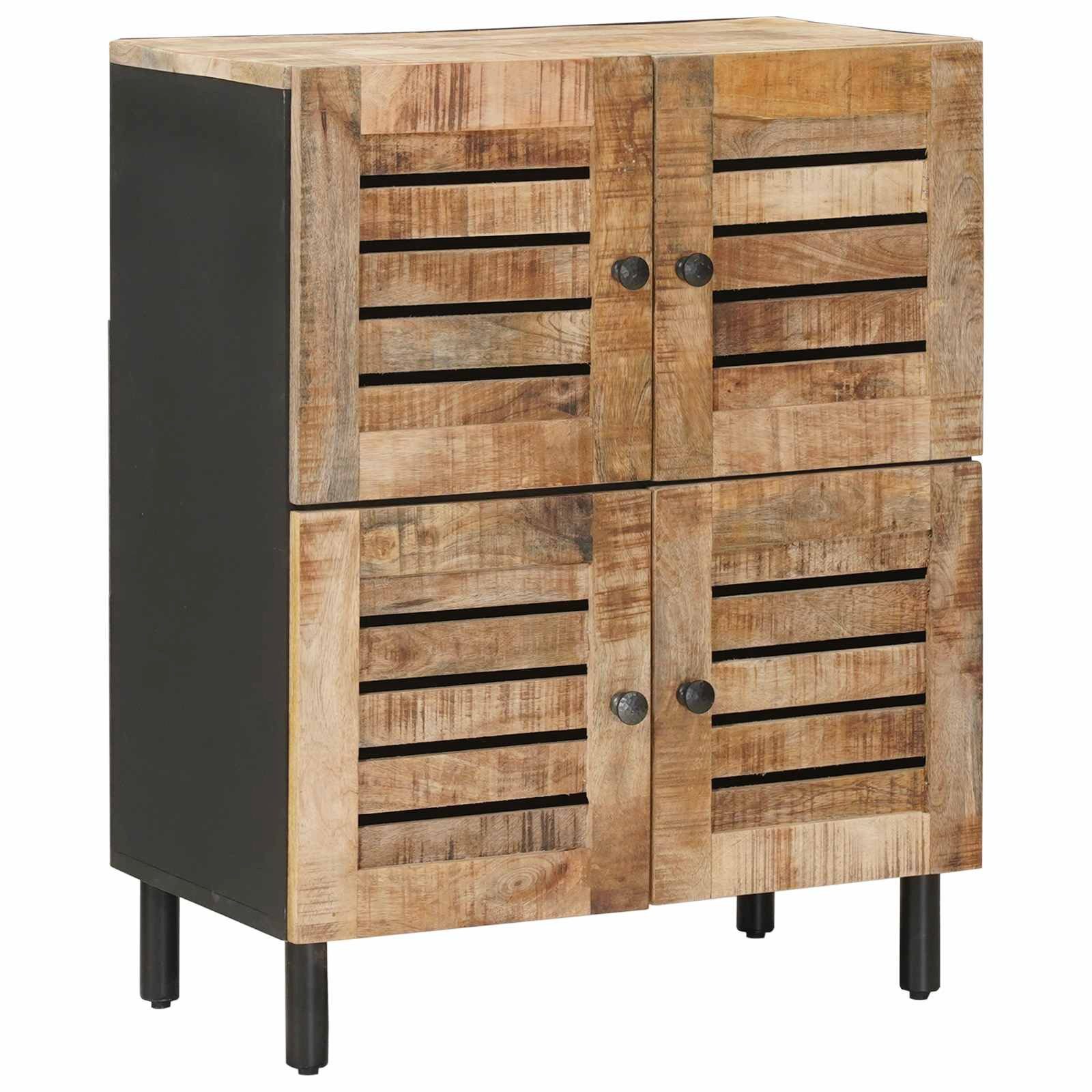vidaXL Sideboard 60 x 33 x 75 cm Stauraumschränke Natur 60x33x75 cm Massivholz Mango