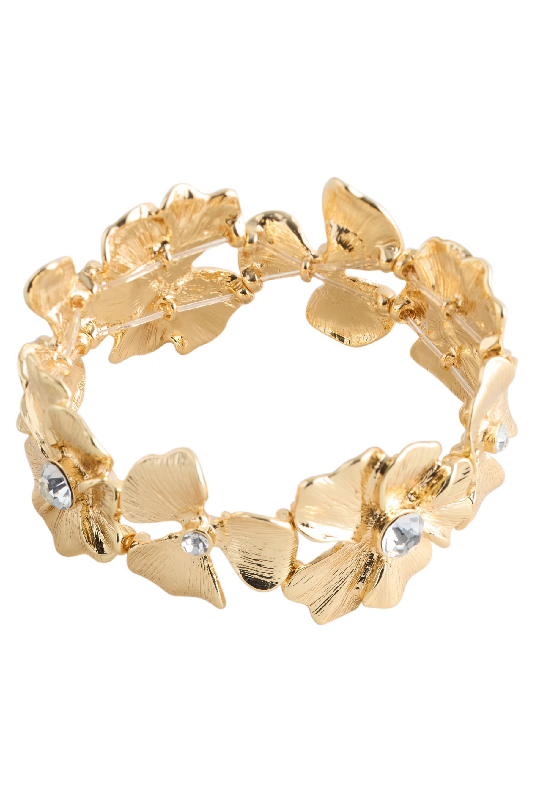 Next Armband Glitzerndes dehnbares Blumenarmband (1-tlg)