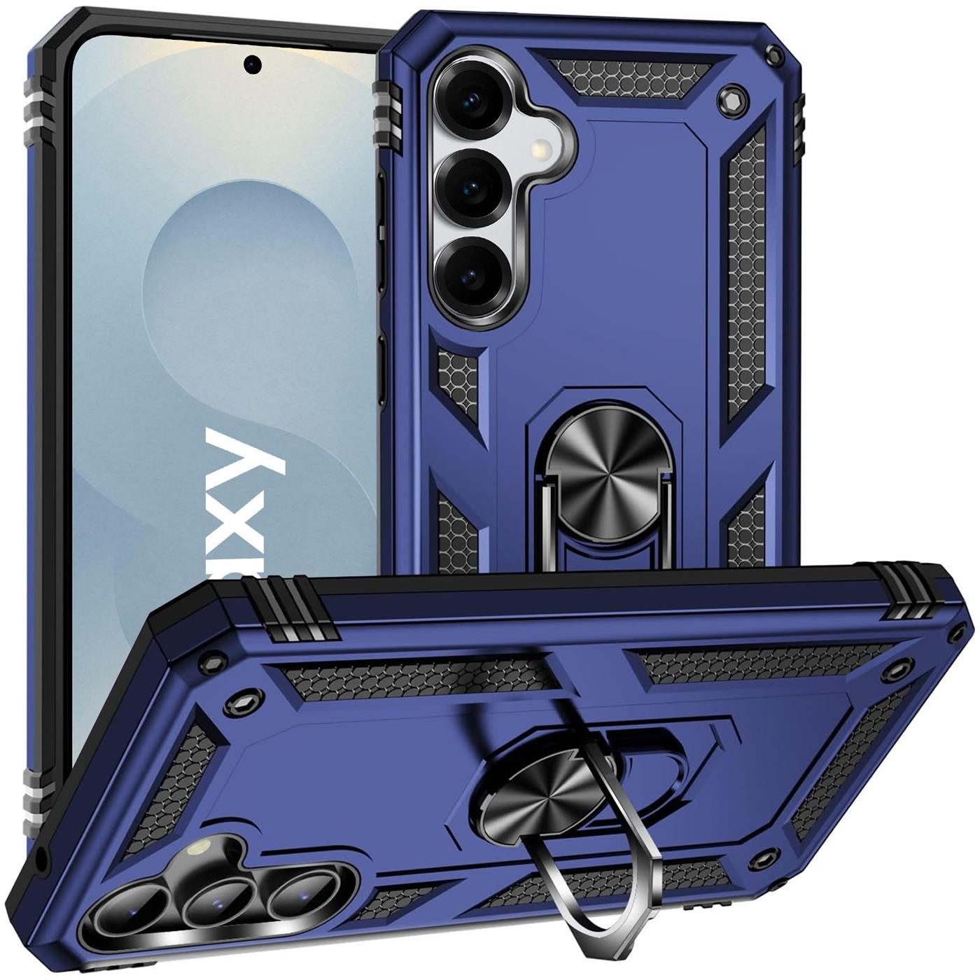 CoolGadget Handyhülle Armor Shield Case für Samsung Galaxy S25 6,2 Zoll, Outdoor Cover mit Magnet Ringhalterung Handy Hülle für Samsung S25