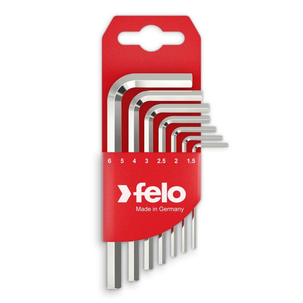 Winkelschlüssel Felo Winkelschlüsselsatz 7-teilig auf C Sechskant kurz.