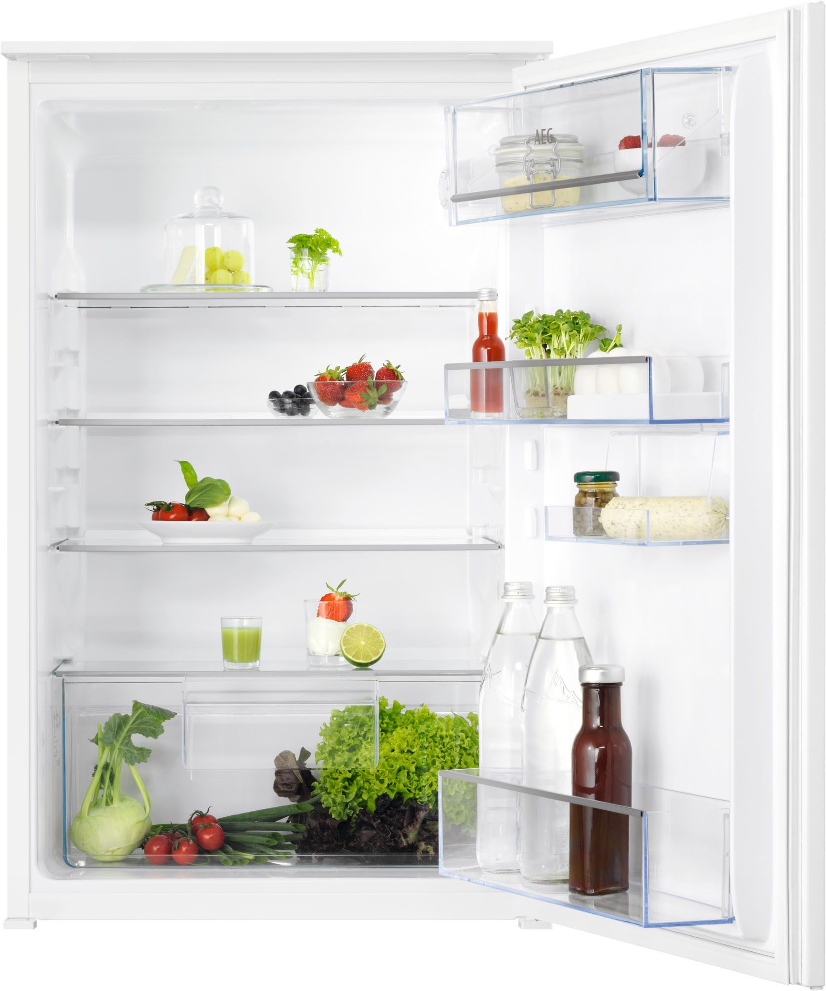 AEG Einbaukühlschrank 5000 TSK50882DS, 87,3 cm hoch, 54,8 cm breit, 88cm kompakt: cleverer Stauraum mit flexiblen Glasablagen für Getränke