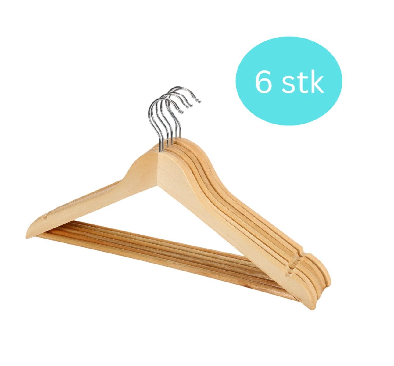 Cheffinger Kleiderbügel 6-tlg. aus Bambus – günstig online kaufen