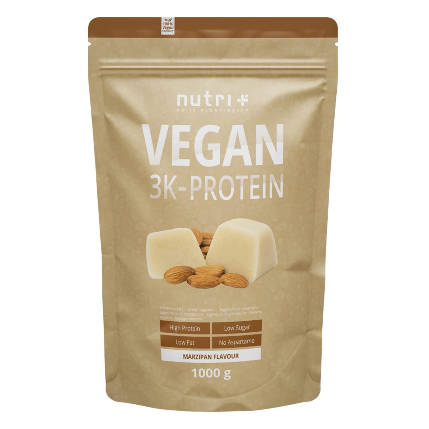 nutri+ Protein Pulver Vegan 3K Pulver, 1 er 1000 g
