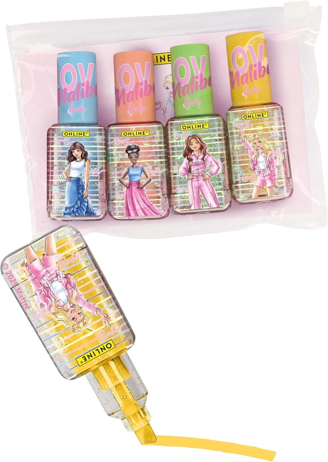 Online Pen Marker Barbie Textmarker Set - Leuchtende Farben