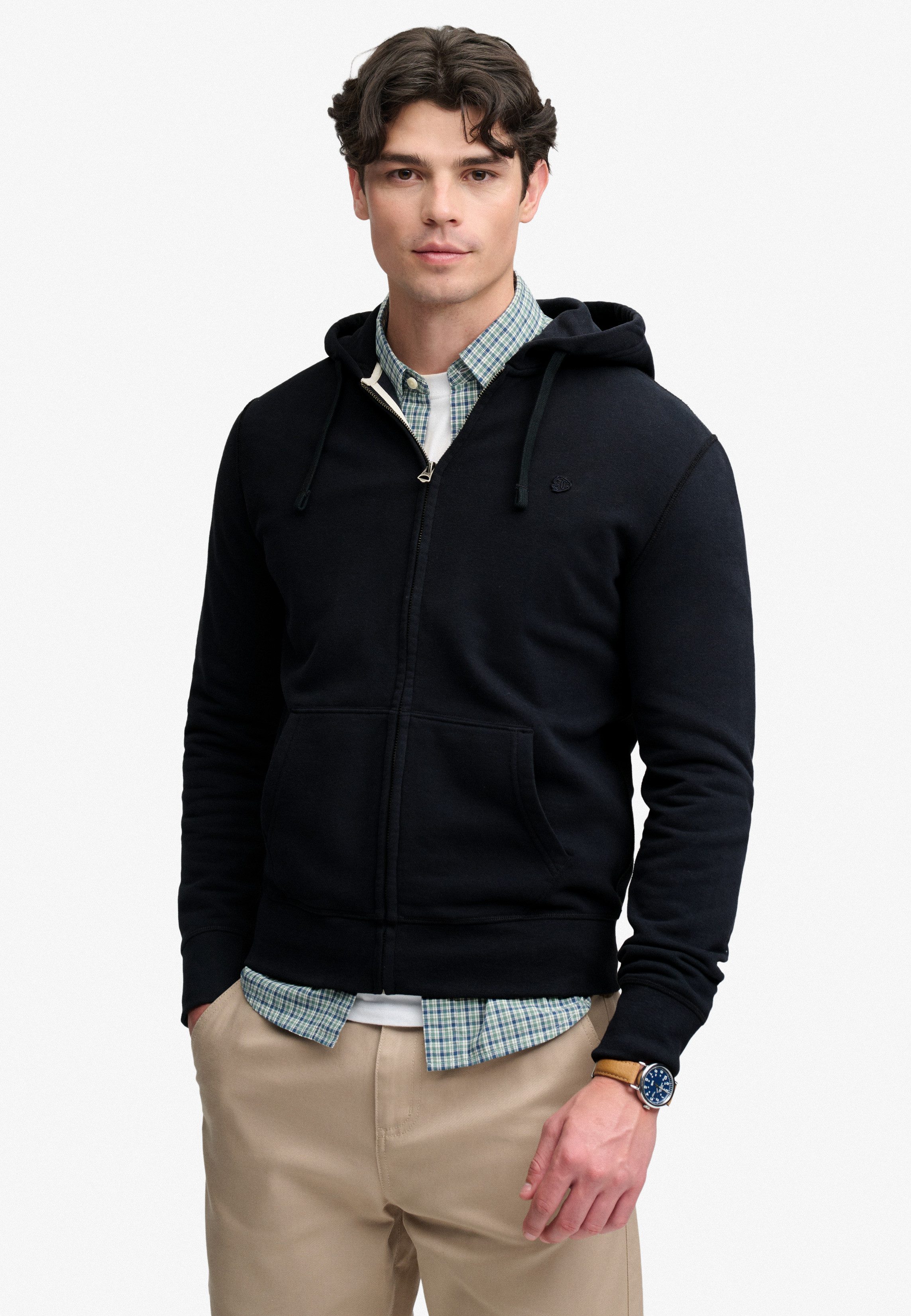 Superdry Kapuzensweatjacke ESSENTIAL SDCO LOGO ZIPHOOD Baumwollmischung, regular fit