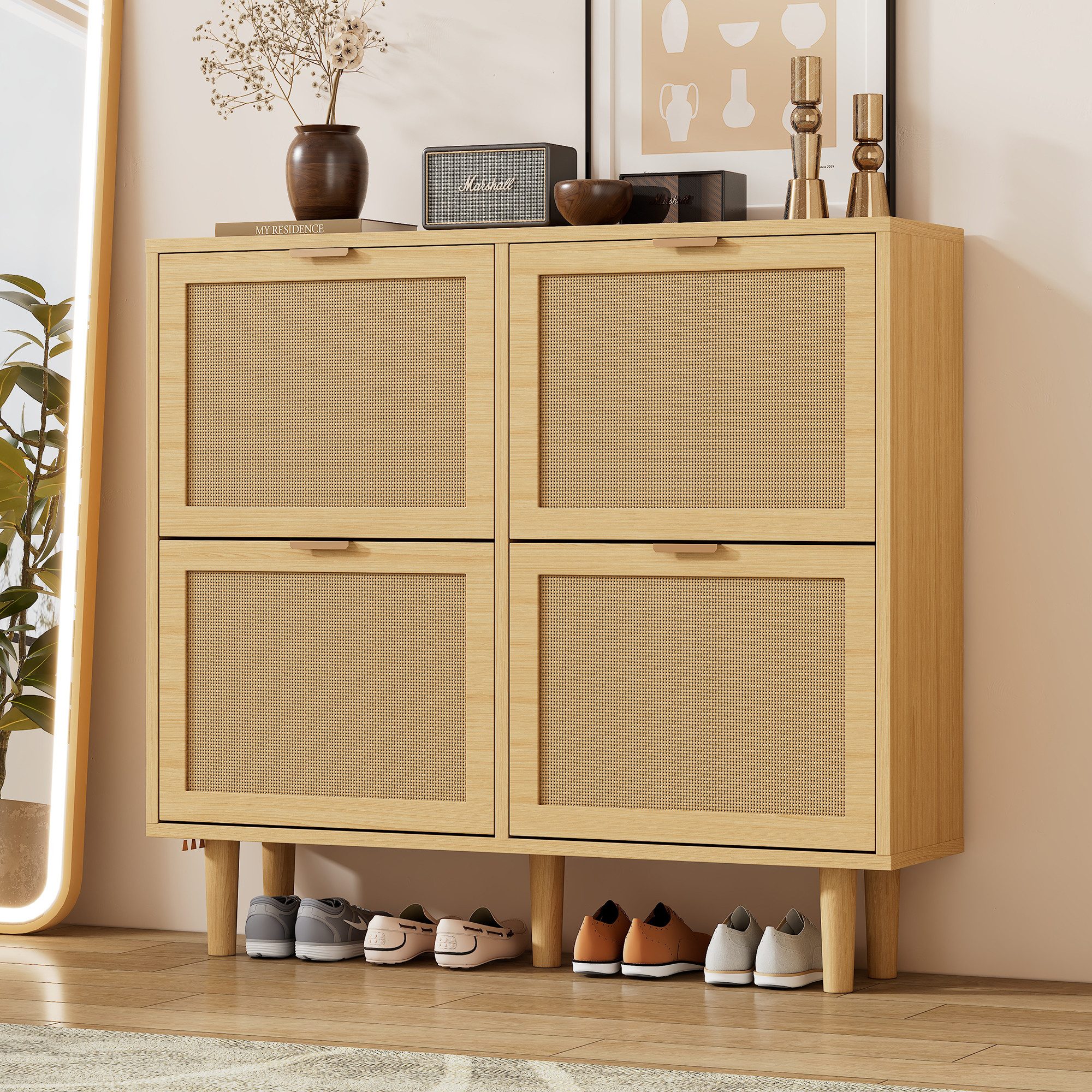Refined Living Schuhschrank mit 4 Klappschubladen, günstig online kaufen