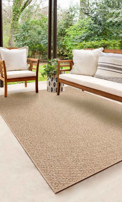 Outdoorteppich the carpet Kansas - robuster In- und Outdoor Teppich, the carpet, Rechteck, Outdoor, Indoor, Jute, Garten, Terrasse, Balkon