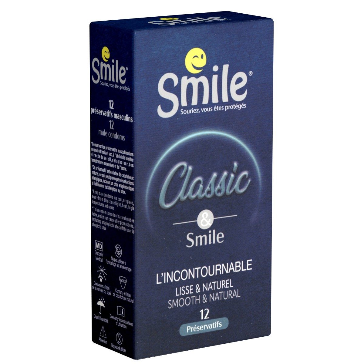 Smile Kondome Classic & Smile Packung, 12 St., Latexkondome, klassische Kondome mit leichtem Duft