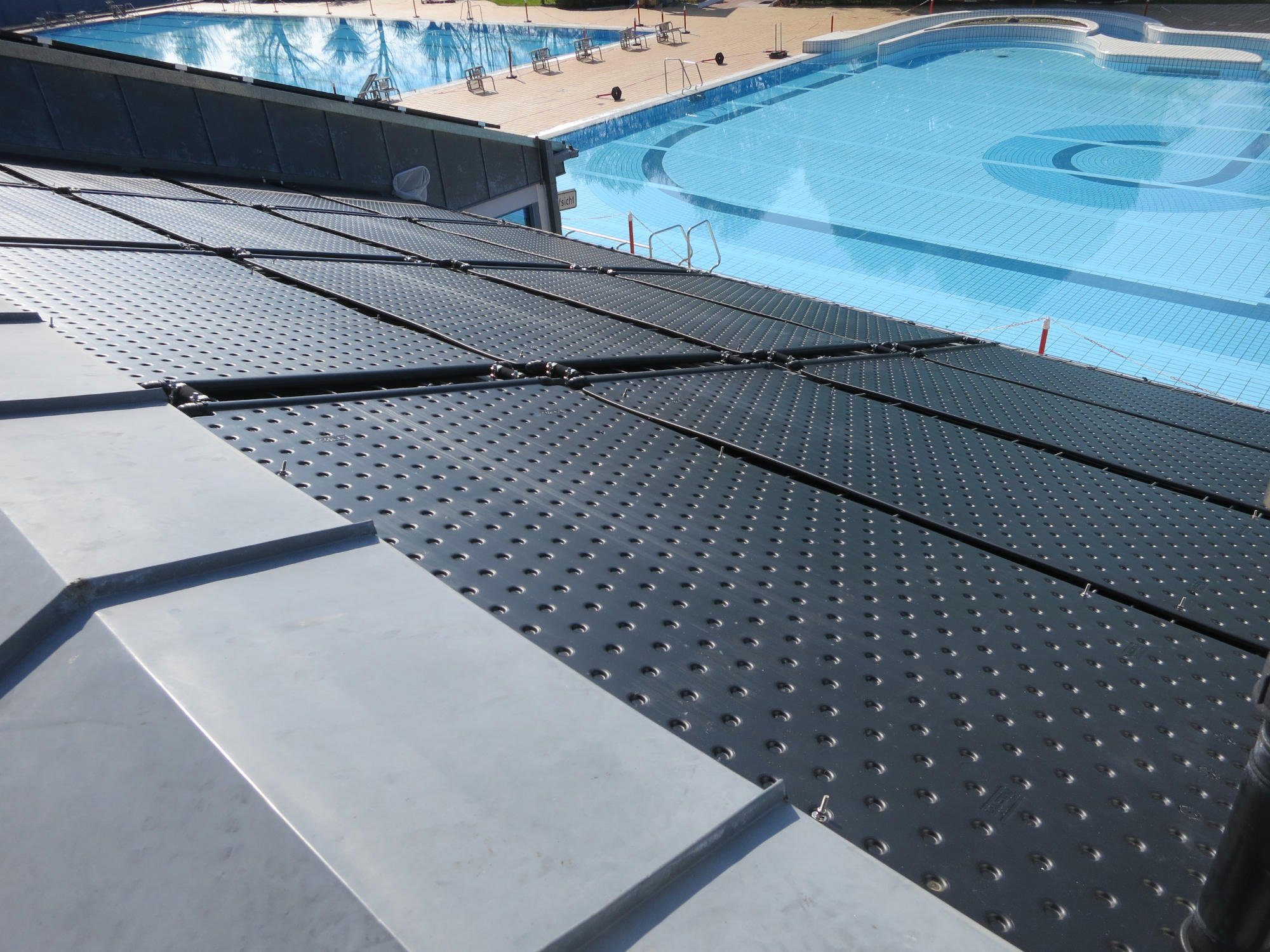 HelioPool Alle m², Solarabsorber 4,44 Komplettset Anordnungsvaria Poolomio Pool-Solarheizung