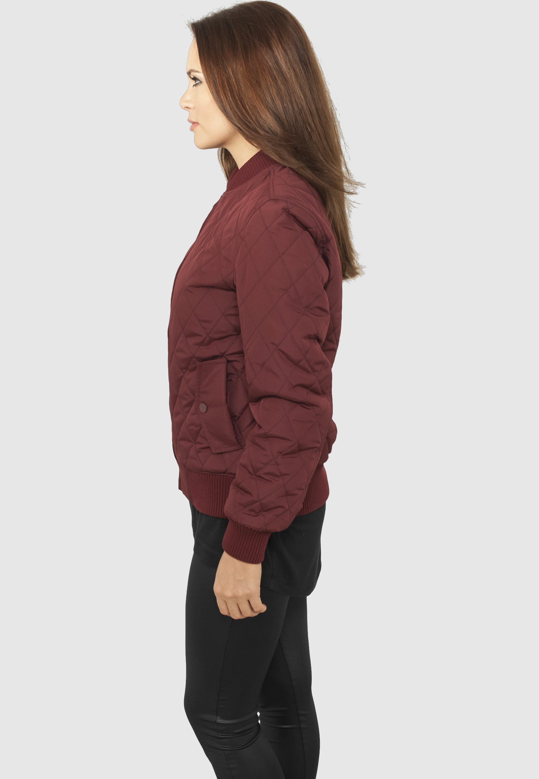 URBAN CLASSICS Allwetterjacke Urban Classics Damen Ladies Diamond Quilt Nylon Jacket (1-St)