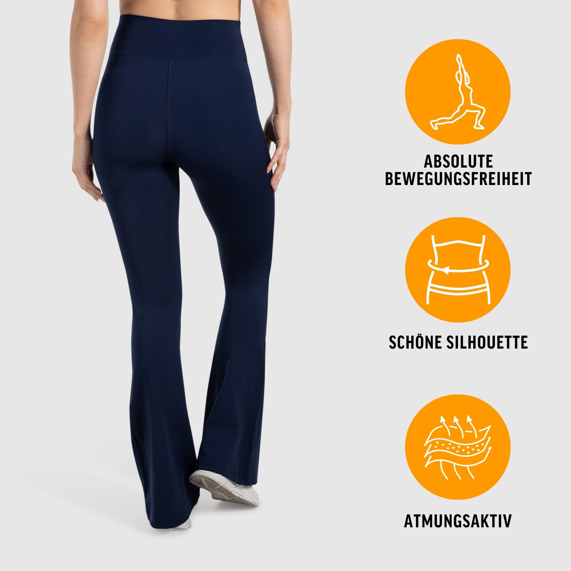 Smilodox Leggings SoftFeel Leonora, Bootcut Yogahose, atmungsaktiv & 4-Wege günstig online kaufen