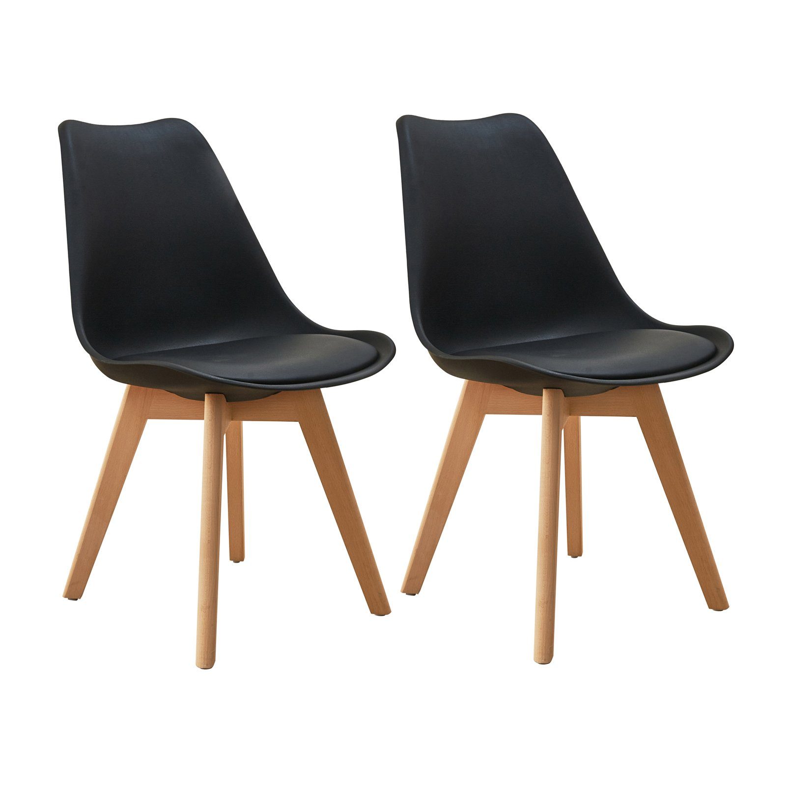 SVITA Esszimmerstuhl MATS (2er Set), Küchenstühle, Holz, mit Lehne, Kunstle günstig online kaufen