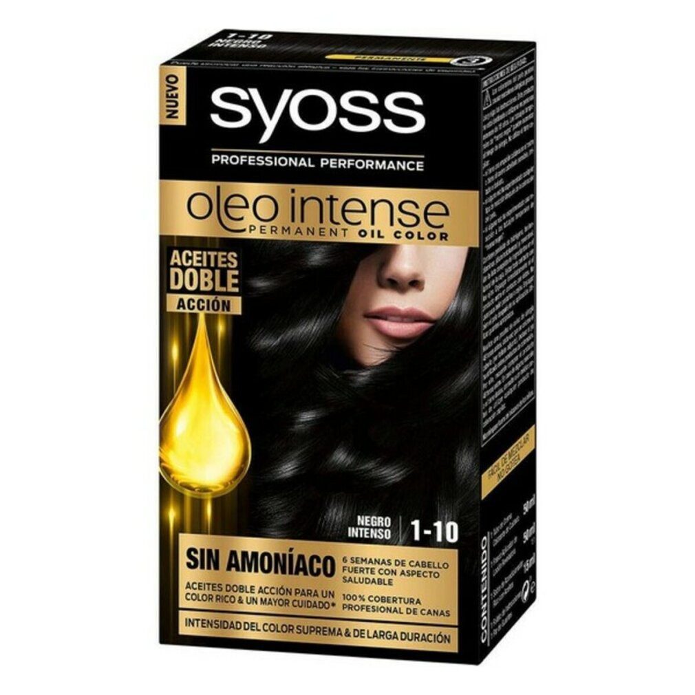 Syoss Mascara Oleo Intense Permanent Hair Color 1-10 Deep Black