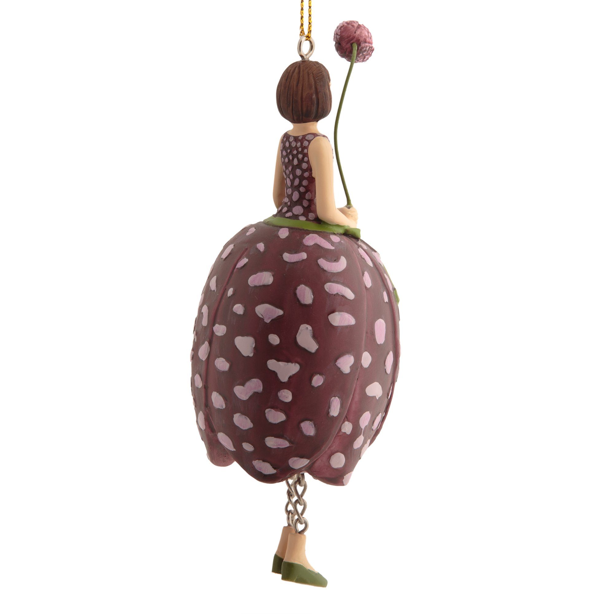 ROSEMARIE SCHULZ Heidelberg Dekofigur Blumenmädchen Schachblume zum Hängen Dekohänger Blumen Deko-Objekt, Handbemalte Figur aus Polyresin